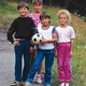 Mefford (center) and some of the children who plan to attend Saturday's gerbil exhumation.